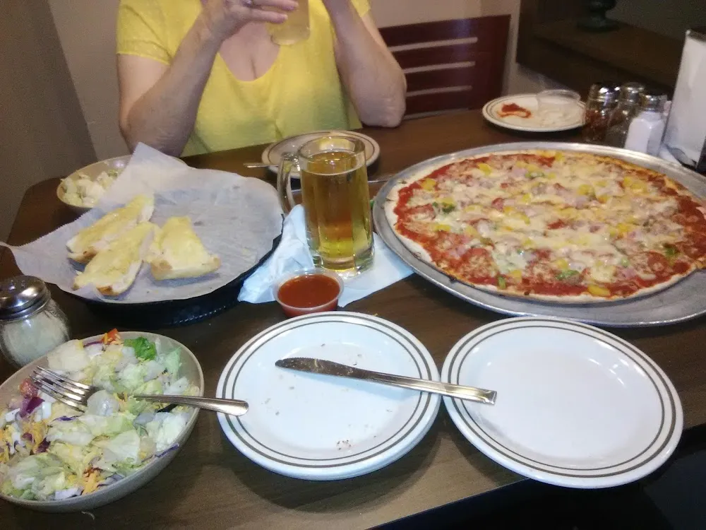 Pizza Cheesy Bread and Salad